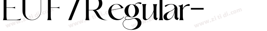 EU F7 Regular字体转换